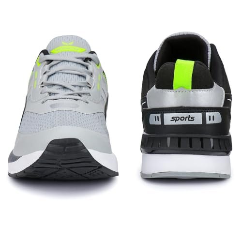 BERSACHE Men Premium Sports,Gym, Trending, Stylish Running Shoes (Grey), 9 UK - Image 5