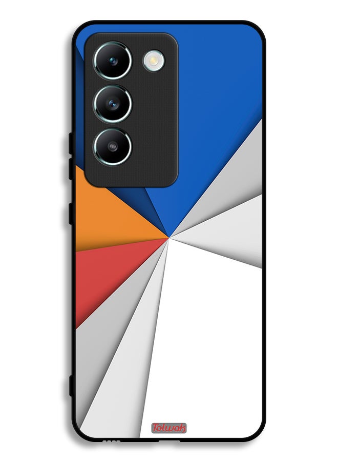 Tolwak Vivo V30 Lite 4G Protective Case Cover Material Matches Abstract Art - Image 1