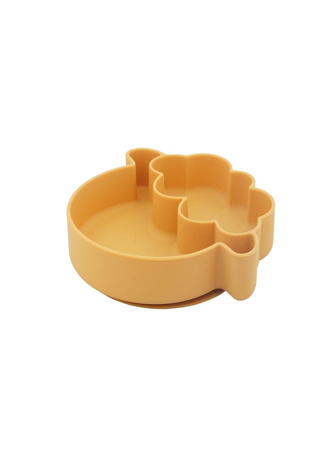 GUCHIGU Soft Silicone Feeding Plate for Babies, BPA Free Suction Cup Baby Training Plate for New Born Babies (Mustard) - Image 2