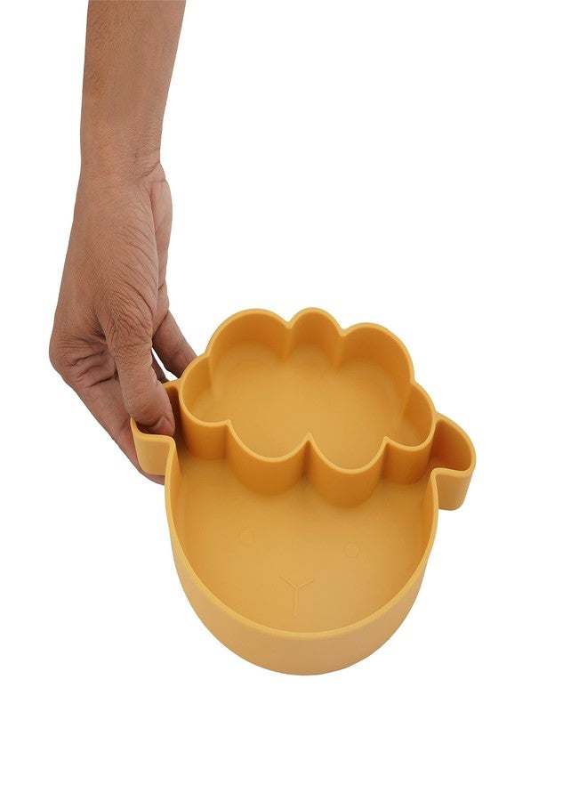 GUCHIGU Soft Silicone Feeding Plate for Babies, BPA Free Suction Cup Baby Training Plate for New Born Babies (Mustard) - Image 3