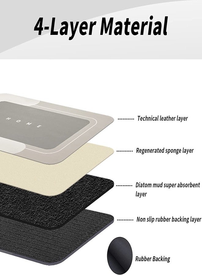 Home-Cloud HomeCloud Super Absorbent Floor Mat – Perfect for Bathrooms, Doormats, and Office Spaces! Soft Cushion Mat with Quick Dry Dirt Barrier| 4.5mm Thick (40x60cm, Rec_Green) - Image 2