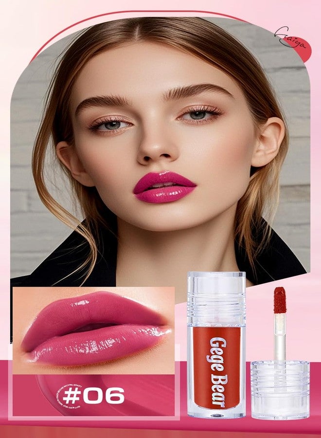 Gege Bear Dazzling Watergloss Lip Glaze Set for Women | High-Shine Hydrating Lip Gloss Trio | Coral, Coffee, and Tea-Inspired Hues | Non-Sticky Lightweight Formula | (Set B (Shade 04, 05 & 06), 7.5g) - Image 5