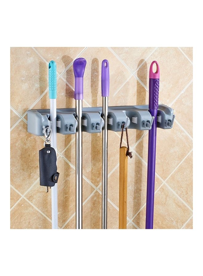 NIBEMINENT Mop And Broom Tool Holder Organizer White 41.5x 9.0x7.0cm - Image 4