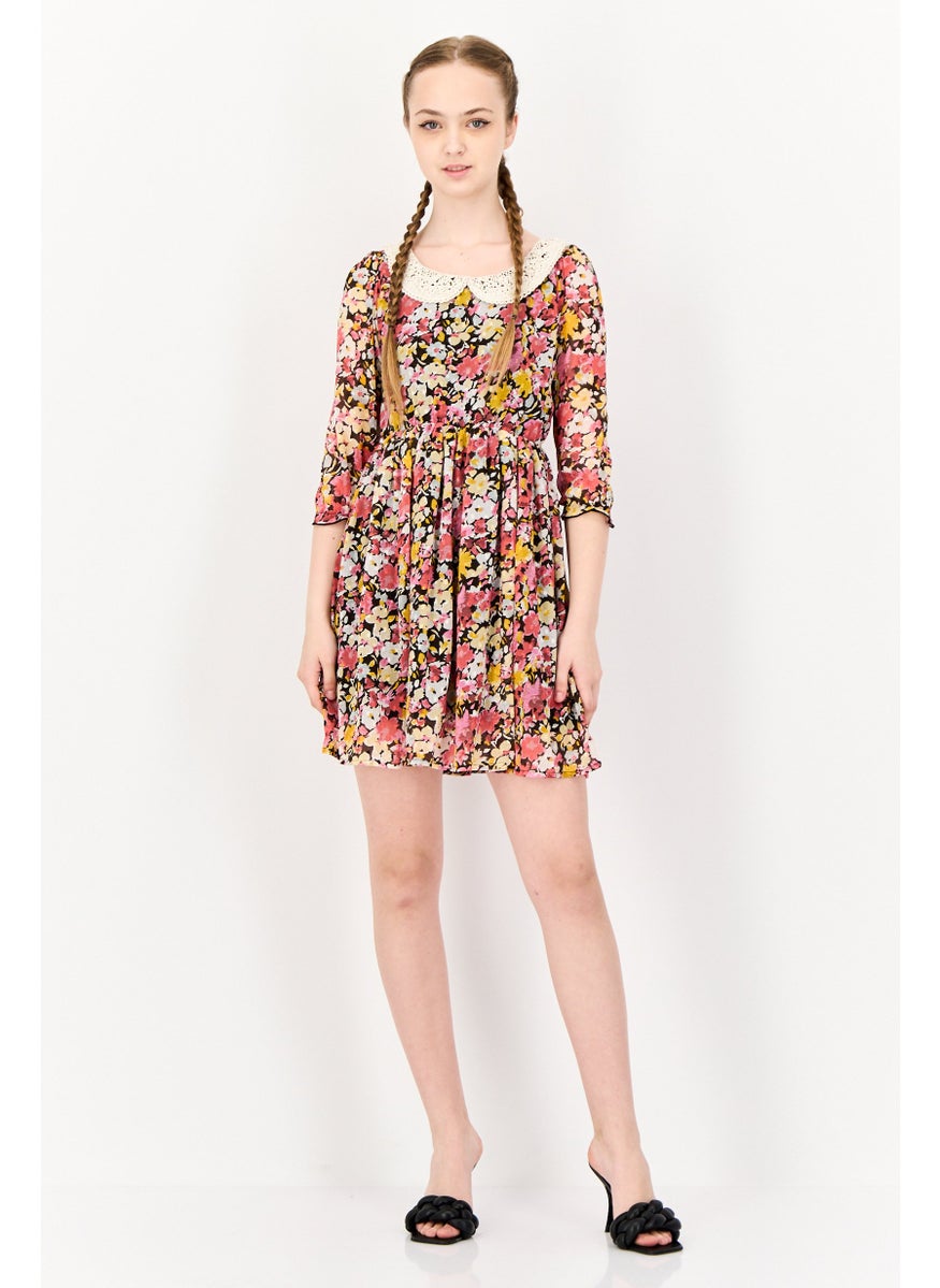 ONLY Women Floral Print Mini Dress, Multicolor  - Image 4