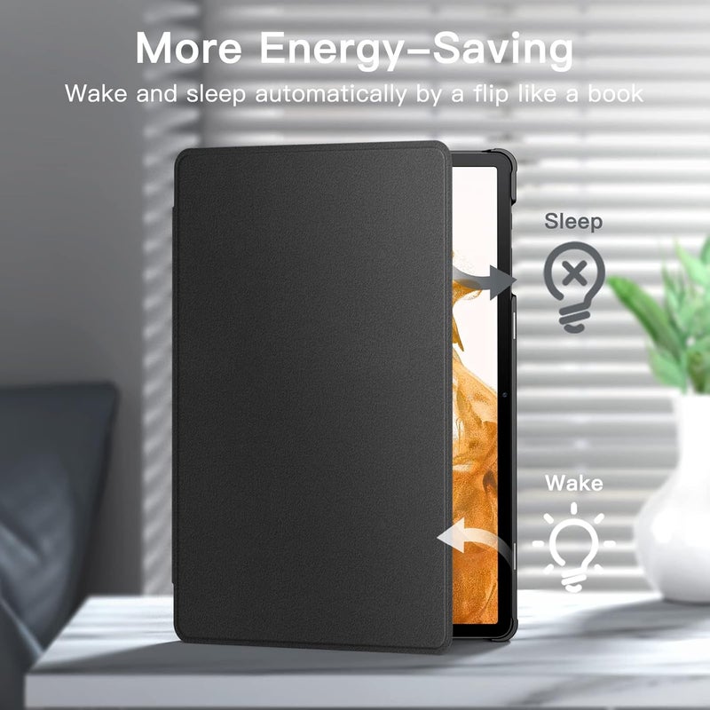 Jetech Case For Samsung Galaxy Tab S8 Plus 2022 / S7 Fe 2021 / S7 Plus 2020 12.4-Inch With S Pen Holder, Slim Folio Stand Protective Tablet Cover, Multi-Angle Viewing Black - Image 5