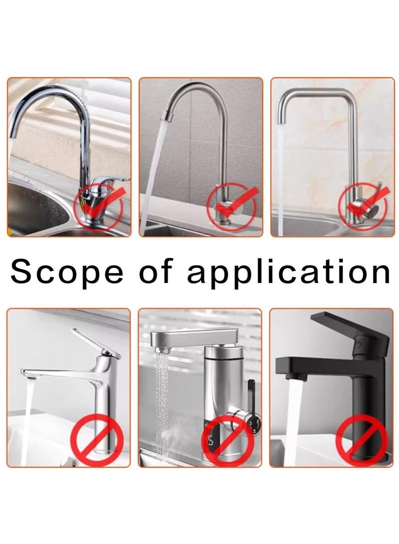 يلا جوي منظم حوض المطبخ، منظم حوض المطبخ حول الصنبور، حامل إسفنجة الحوض، رف منظم حوض المطبخ لأنابيب المياه المستديرة مقاس 0.7-1.1 بوصة (أسود، 2 في 1) - Image 5