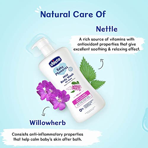 Chicco Baby Moments Mild Body Wash Relax, New Advanced Formula with Natural Ingredients, No Tears & Soap-Free, Mild formula for Baby’s Body & Face Wash, No Phenoxyethanol and Parabens (200ml) - Image 5