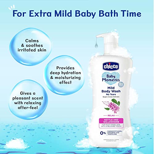 Chicco Baby Moments Mild Body Wash Relax, New Advanced Formula with Natural Ingredients, No Tears & Soap-Free, Mild formula for Baby’s Body & Face Wash, No Phenoxyethanol and Parabens (200ml) - Image 2