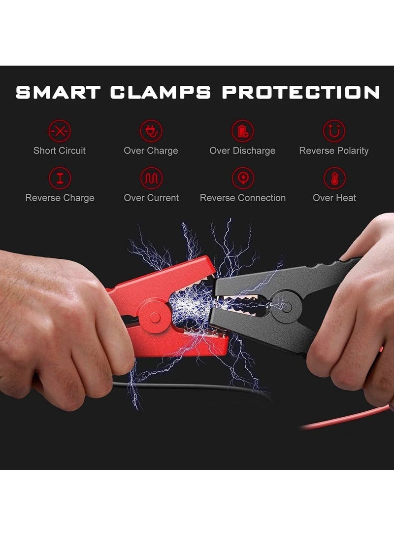 3 اكس ار جهاز محمول لتشغيل السيارات (Jump Starter) وبنك طاقة بجهد 12 فولت، سعة 10000 مللي أمبير في الساعة وتيار ذروة 1500 أمبير، مزود بمنفذ شحن USB؛ حل طوارئ لتشغيل السيارات وسيارات الدفع الرباعي والدراجات النارية والشاحنات والقوارب؛ جهاز مدمج وقابل لإعادة الشحن لتوفير طاقة احتياطية أثناء التنقل. - Image 3