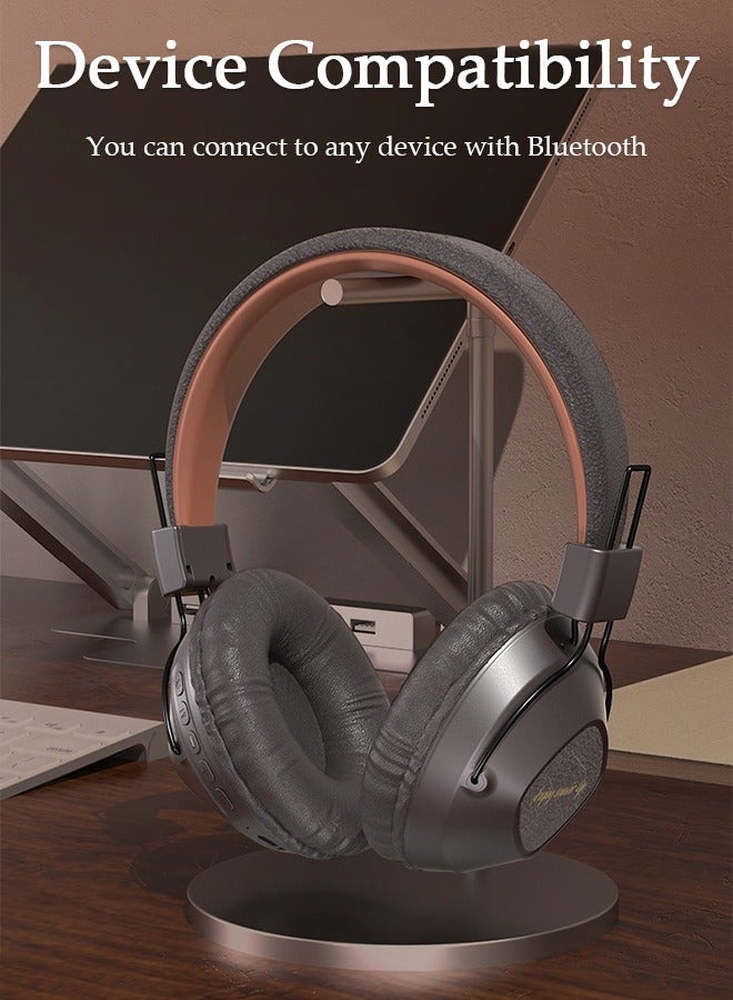 DUNISO Bluetooth Headphones Over Ear Wireless Headphones with Detachable Microphone HiFi Stereo Foldable Lightweight Headset, Deep Bass for Home Office Cellphone PC - Image 5