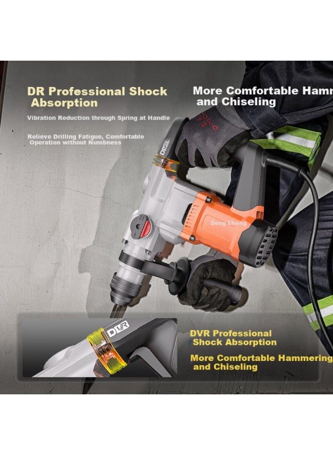 DONG Cheng Dongcheng 1050w Rotary Hammer And Pick Dzc1050-26b, Impact Drill, Concrete Drill, With Built-in Safety Clutch - Image 3