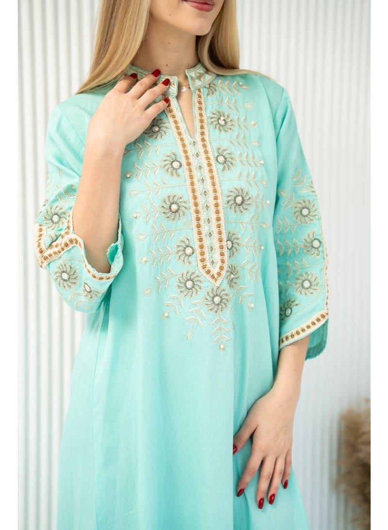 High-end jalabiya with luxurious embroiderySM - 10 - Image 1