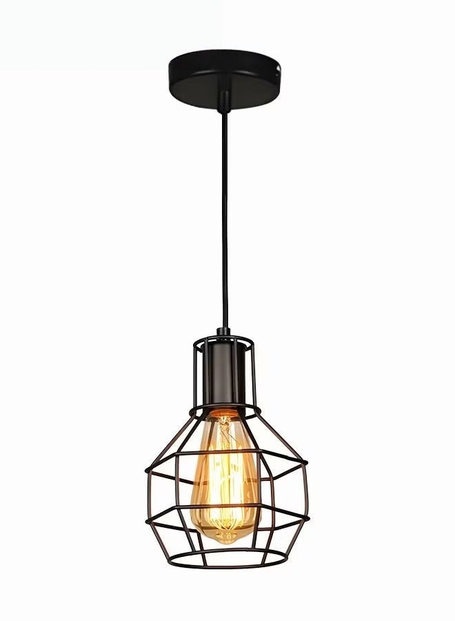 EETU Hanging Pendant Light,Geometric Vintage Diamond Industrial Chandelier With Metal Cage,Modern Lamp For Kitchen Living Dining Room Bedroom Hallway - Image 1