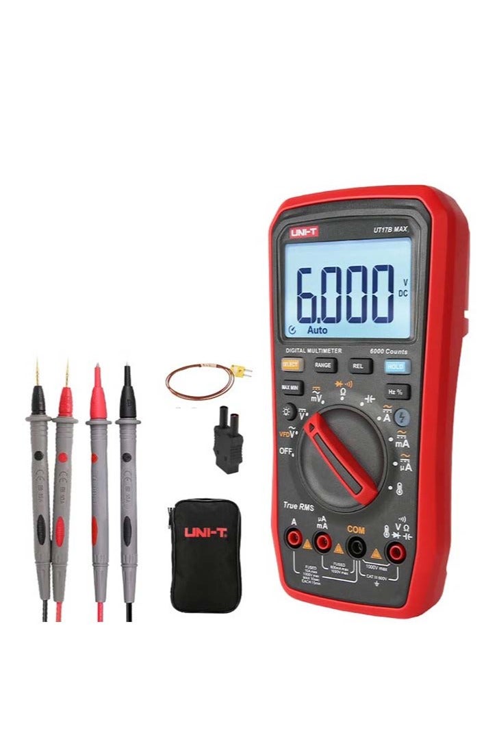 UniT UNI-T UT17B Max Digital Multimeter VFD AC DC Ammeter Voltmeter Resistance Capacitance Frequency Electric Multi Meter (UT17B MAX) - Image 1