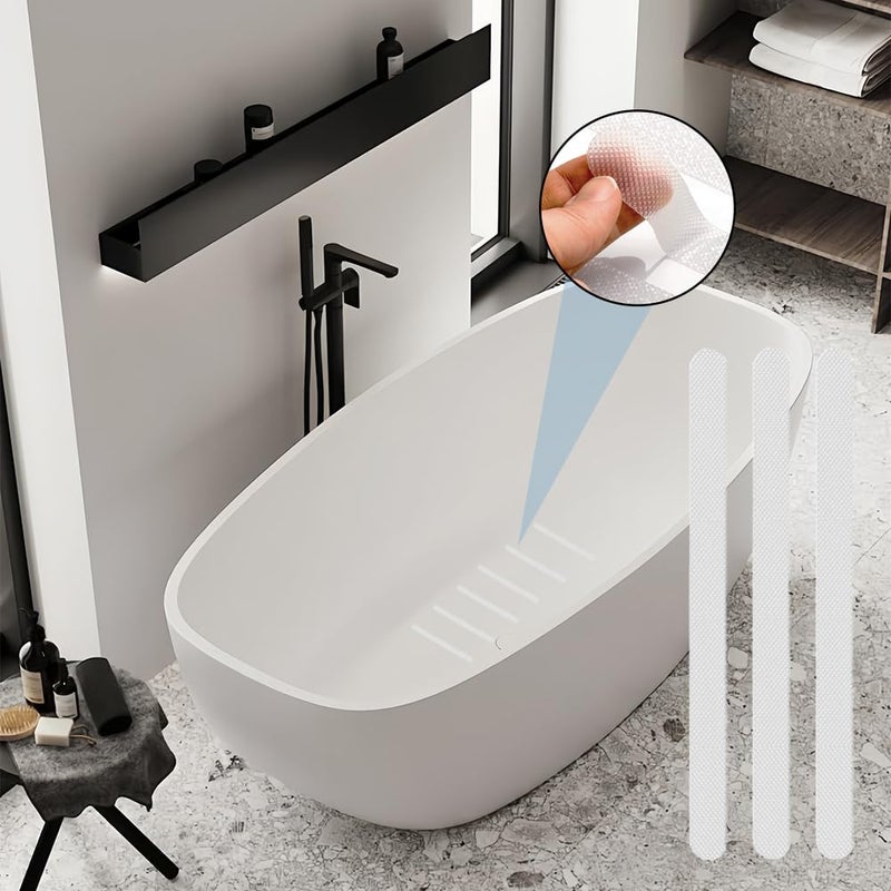 WdmKacmo 16 PCS Non Slip Bath Stickers Self-Adhesive Shower Stickers Transparent Bath Safety Strips Bathtub Sticker for Bathroom Floor Bath Tub Stairs Ladders Pools Shower Room Kitchen - Image 3