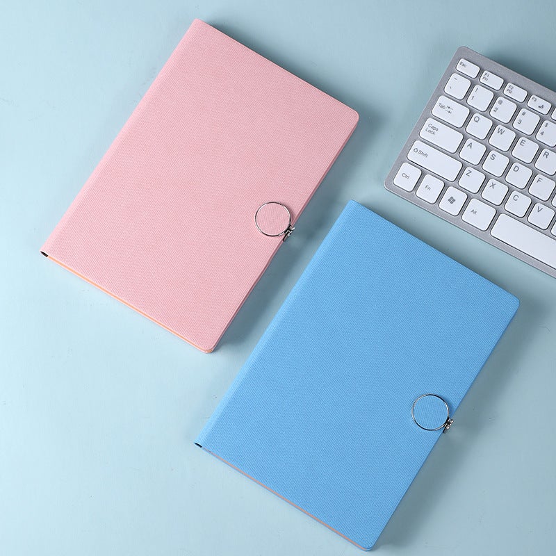 Business Set Notebook Creative Round Buckle A5 Notepad New Simple Diary Printable Logo Manufacturers - Image 5