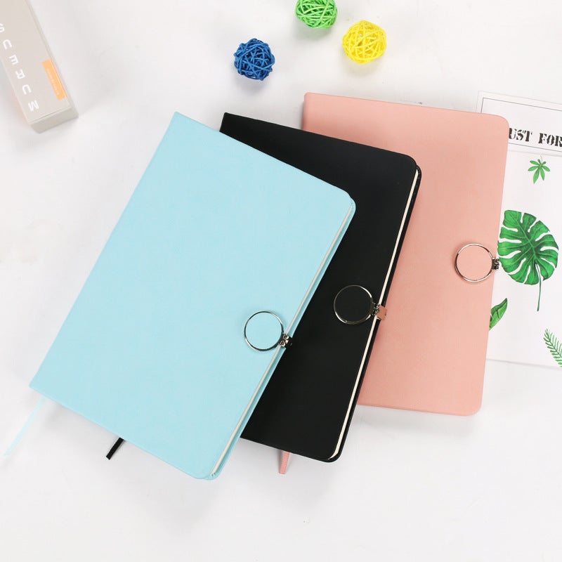 Business Set Notebook Creative Round Buckle A5 Notepad New Simple Diary Printable Logo Manufacturers - Image 4