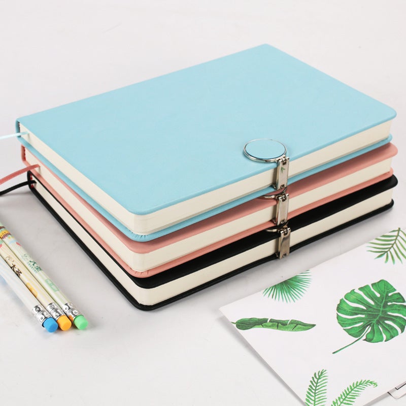 Business Set Notebook Creative Round Buckle A5 Notepad New Simple Diary Printable Logo Manufacturers - Image 2