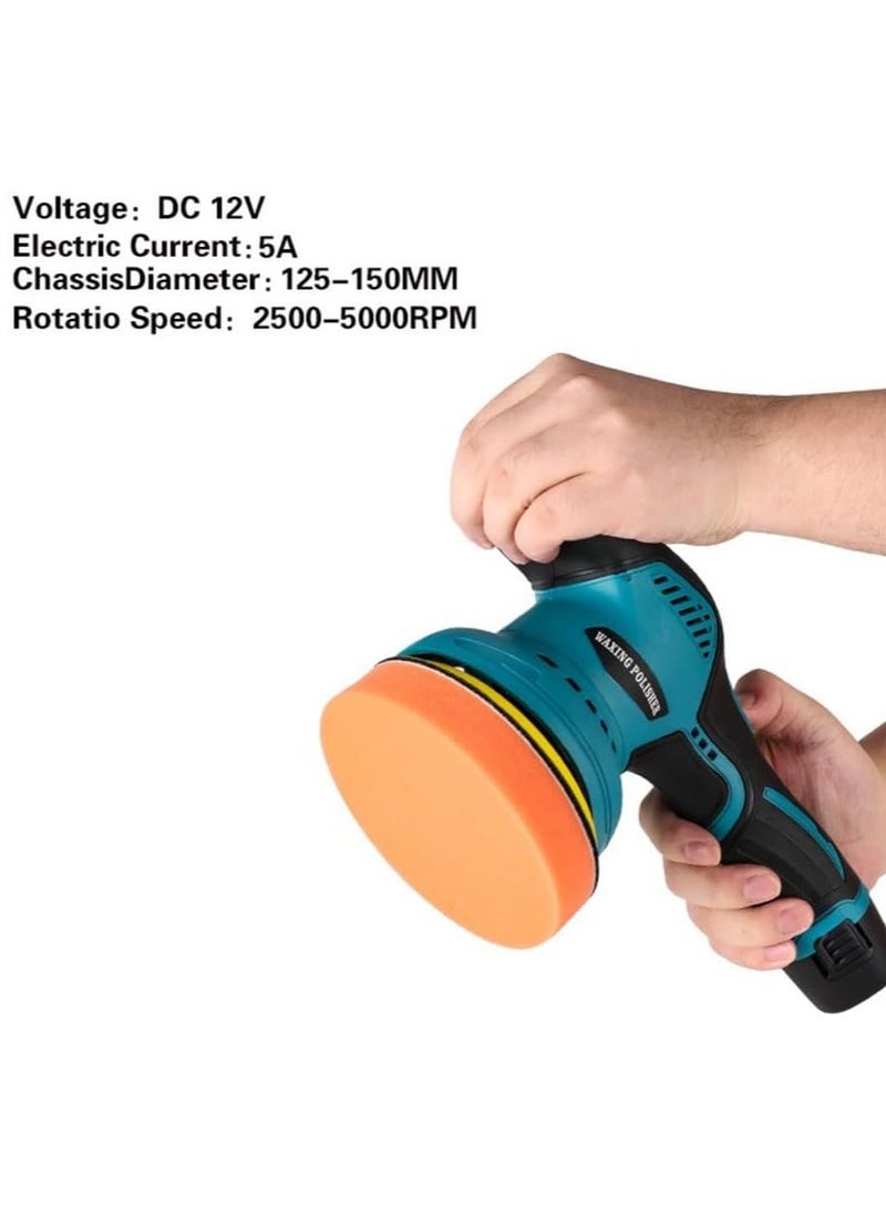 Generic Cordless Waxing & Polishing Machine Set – 12V, Dual Batteries, Pads & Accessories, Rechargeable Sander  - Image 5