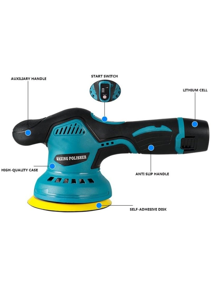 Generic Cordless Waxing & Polishing Machine Set – 12V, Dual Batteries, Pads & Accessories, Rechargeable Sander  - Image 3