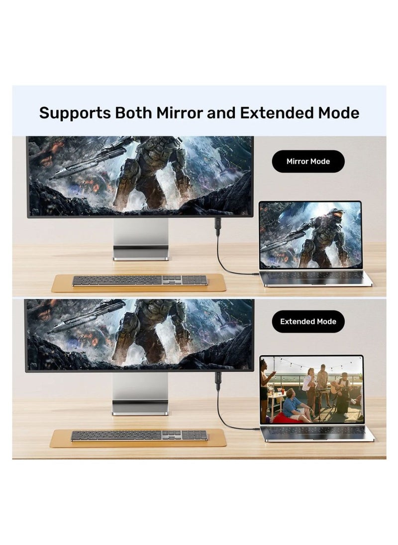 UNITEK USB-C Female to HDMI Male Adapter – High-Speed 4K UHD Video Output Converter for Laptops, Tablets, Smartphones, Compatible with Thunderbolt 3 and USB-C Devices