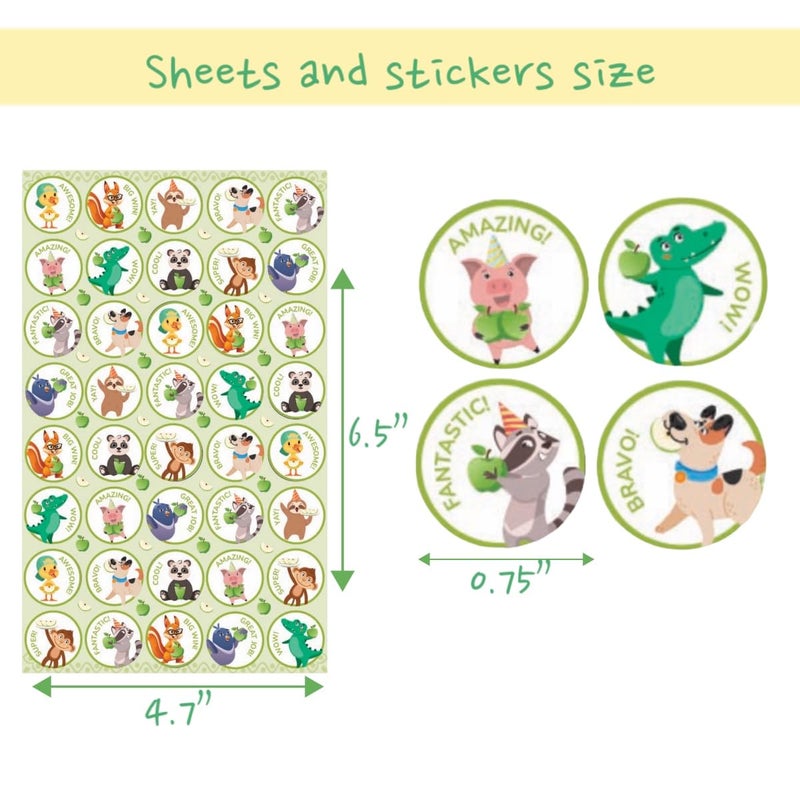 Joyful Artistry Scratch and Sniff Stickers â€“ 1000 Fun Animal Smelly Sticker Set for Kids Classroom, Scented Reward Stickers, 25 Sheets, 12 Fruit Scents, Motivational Teacher Stickers for Students, Teachers Must Haves - Image 3