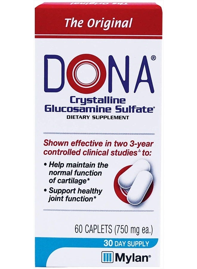DONA Crystalline Glucosamine Sulfate 60 Caplets [Health and Beauty], 4 Ounce  - Image 3