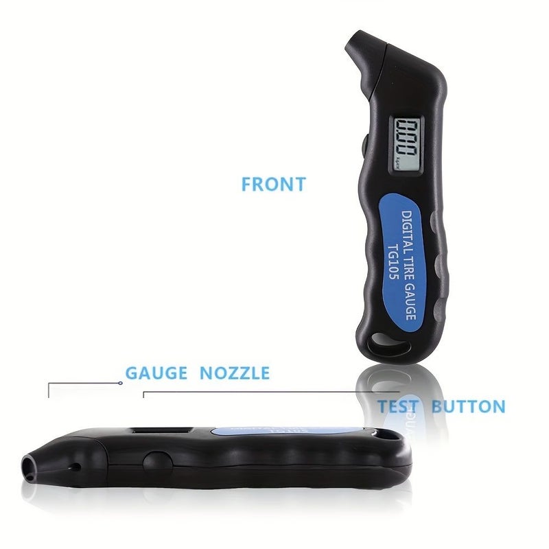 Digital Car Tire Air Pressure High Precision Gauge Meter LCD Display Manometer Barometer Tester for Car Truck Motorcycle Bike Black - Image 4