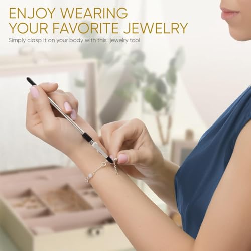 Mission Gallery Bracelet Helper Tool - Fastener Helper Tool for Bracelet, Necklace, Jewelry, Watch - Clip, Clasp Helper - Easy to Put on Yourself, Portable, Made of Metal, Silver - Image 5