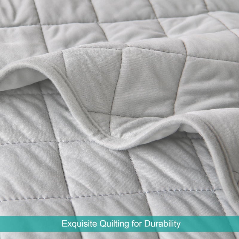 Biloban Toddler Comforter & Crib Toddler Blanket, Super Soft Quilted and Lightweight Down Alternative Crib Comforter, 39x47 Inches, Grey - Image 2