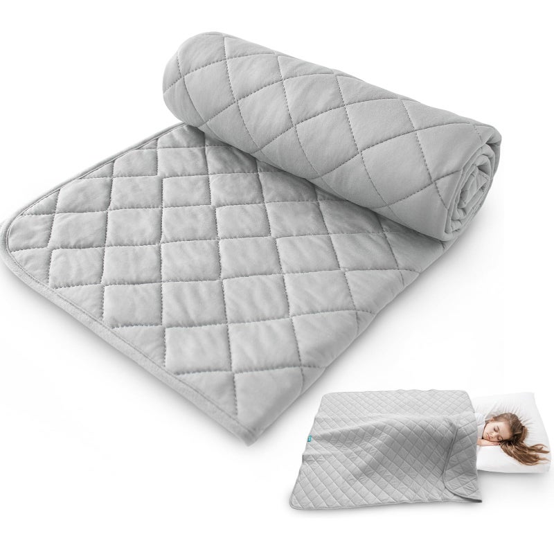 Biloban Toddler Comforter & Crib Toddler Blanket, Super Soft Quilted and Lightweight Down Alternative Crib Comforter, 39x47 Inches, Grey - Image 1