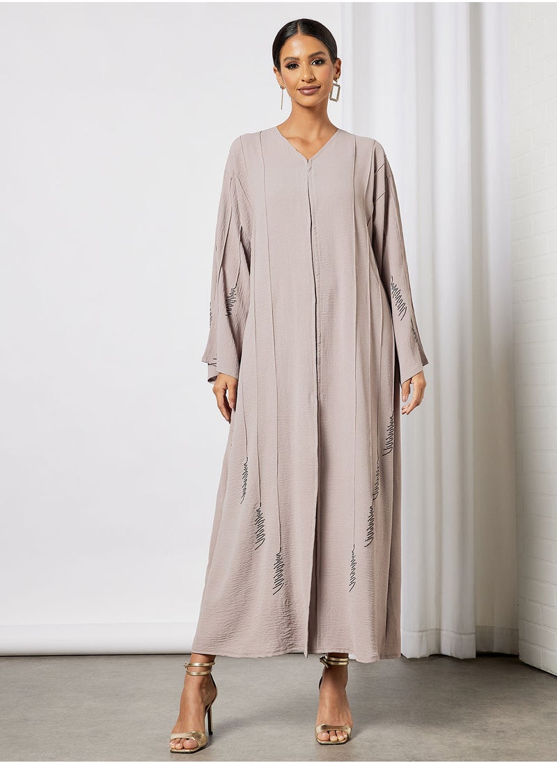 ROZA - Abaya Stone Hand Work With Sheilah - Image 1