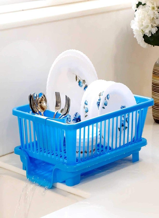 Baboies Plastic Multi-Function Water Draining Dish Rack (Color May Vary) - Image 1