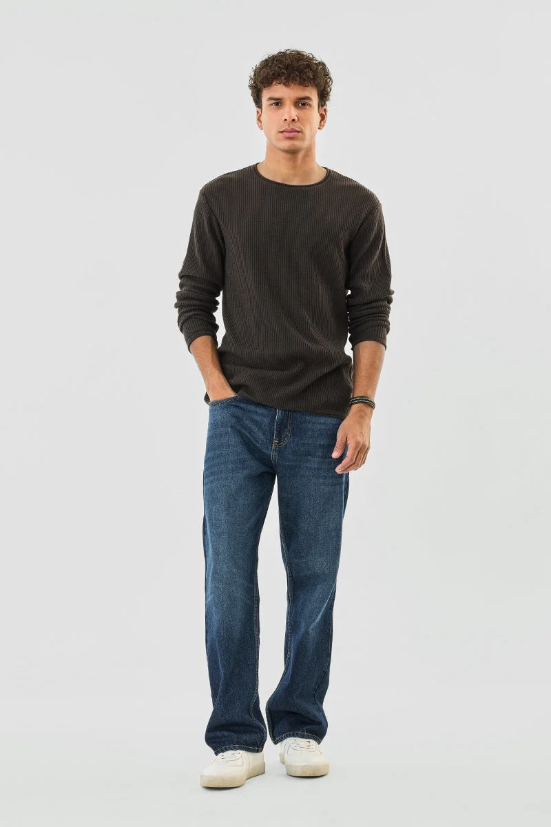 SNITCH Structured Full Sleeves Sweater