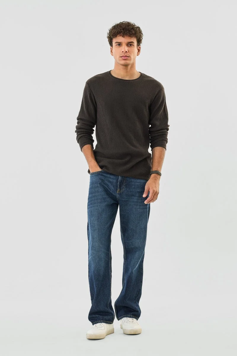 SNITCH Structured Full Sleeves Sweater