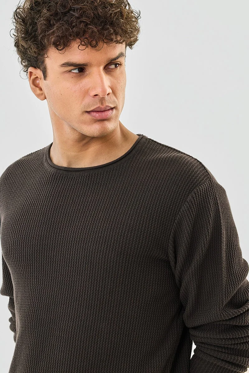 SNITCH Structured Full Sleeves Sweater