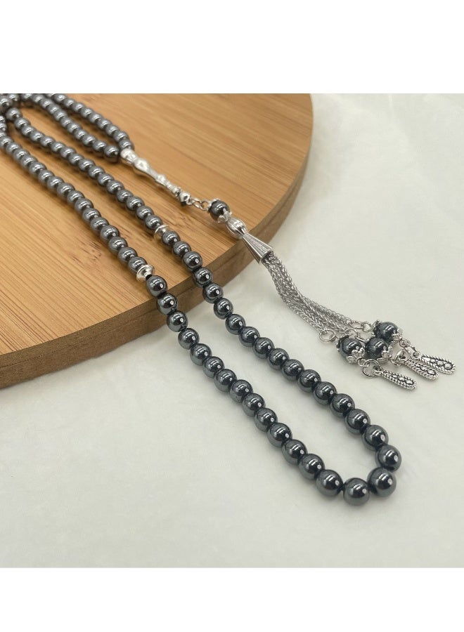 NIBEMINENT Obsidian Rosary 99 Beads 6mm - Image 4