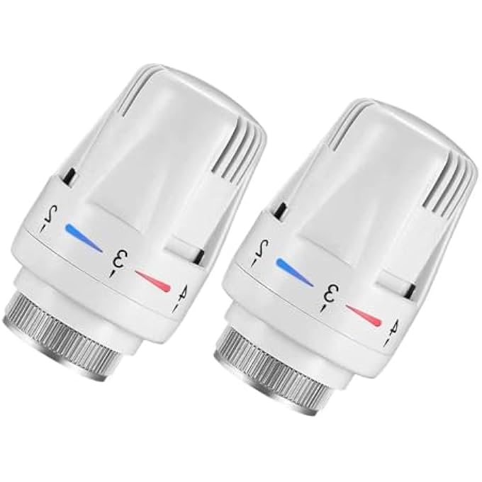 2 PCS THERMOSTATIC RADIATOR HEADS AUTOMATICAL TEMPERATURE CONTROL HEADS ANTI FREEZE RADIATOR VALVE HEATING SYSTEMS FOR HOME OFFICE - Image 2