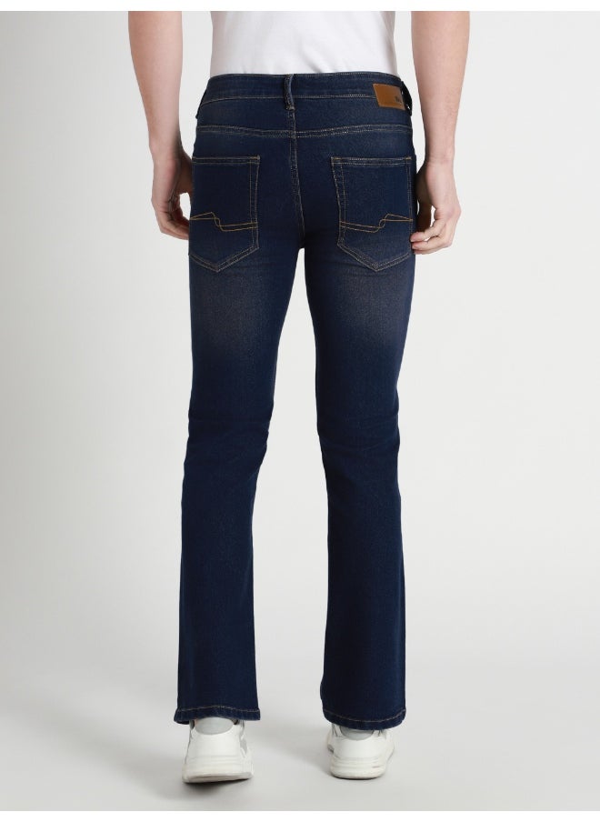 Dennis Lingo Men's Bootcut Mid Blue Stretch Denim Jeans - Comfortable and Trendy  - Image 2
