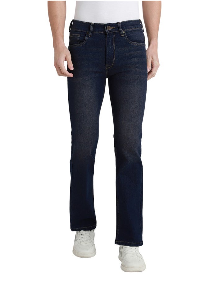 Dennis Lingo Men's Bootcut Mid Blue Stretch Denim Jeans - Comfortable and Trendy  - Image 5