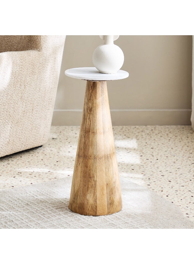 Home Box Flavio Genuine Marble Top Accent Table - Image 1