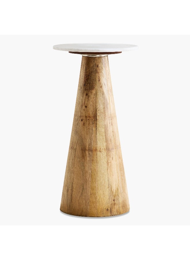 Home Box Flavio Genuine Marble Top Accent Table - Image 5