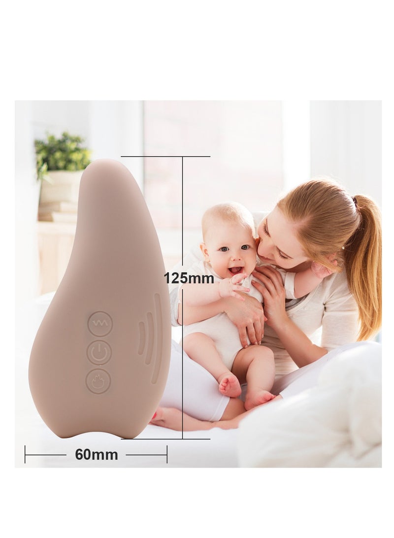 2-In-1 Warming Lactation Massager, Soft Breast Massager for Breastfeeding, Heat And Vibration Adjustable For Clogged Ducts, Improve Milk Flow - Image 3