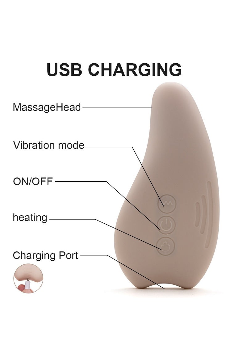 2-In-1 Warming Lactation Massager, Soft Breast Massager for Breastfeeding, Heat And Vibration Adjustable For Clogged Ducts, Improve Milk Flow - Image 4