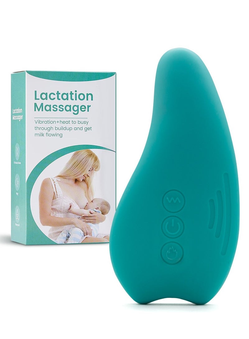 2-In-1 Warming Lactation Massager, Soft Breast Massager for Breastfeeding, Heat And Vibration Adjustable For Clogged Ducts, Improve Milk Flow - Image 1