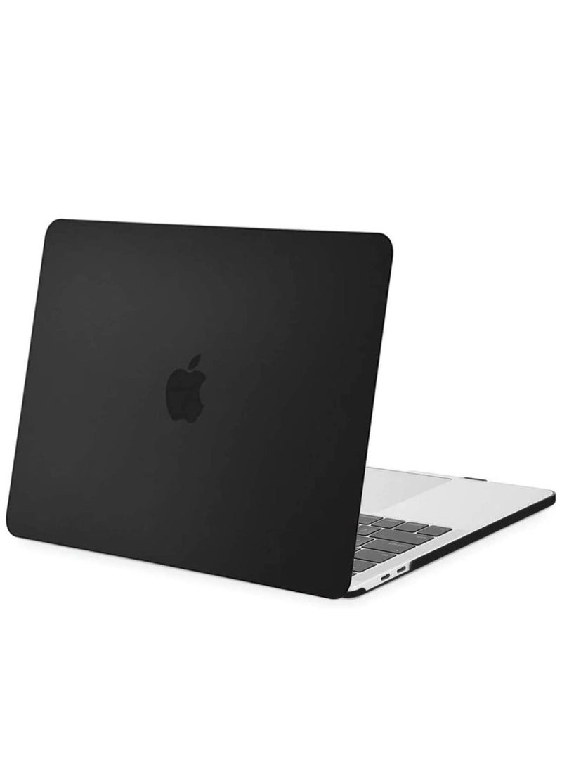جراب MacBook Air 15 بوصة 2023 Release A2941 M2 رقاقة مع شاشة Retina سائلة ومعرف اللمس حافظة بلاستيكية صلبة واقية وغطاء لوحة مفاتيح أسود - Image 2