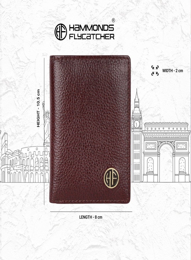 HAMMONDS FLYCATCHER Genuine Leather Card Holder Wallet for Man & Women, RFID Protected ATM/Credit Card Holder Wallet for Men with 6 Slots and 1 Currency Slot, Gift for Men - Brown - Image 5