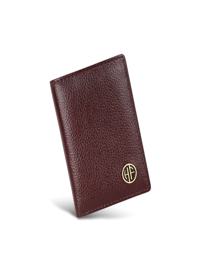 HAMMONDS FLYCATCHER Genuine Leather Card Holder Wallet for Man & Women, RFID Protected ATM/Credit Card Holder Wallet for Men with 6 Slots and 1 Currency Slot, Gift for Men - Brown - Image 1