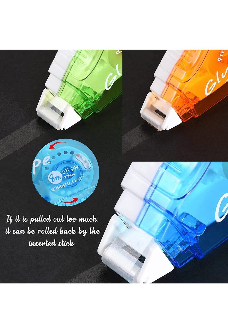 NIBEMINENT Double-Sided Adhesive Scrapbook Runner Tape Roller - (Random Color) Permanent Dots Applicator Glue Tapes Great for Home, Office, Crafting Cards Paper (8MM*8MM-3PCS) - Image 4