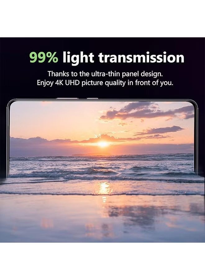 واي جيه طقم شاشتين واقي شاشة Vivo V50 Lite 5G، زجاج مقسى بدرجة صلابة 9H لهاتف Vivo V50 Lite 5G، فيلم مقسى كامل التغطية وخالي من الفقاعات، فيلم مقاوم للخدش - Image 3